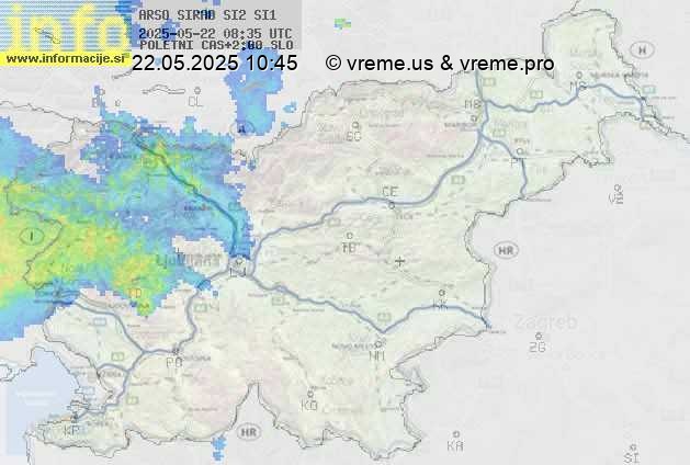 Radarska karta padavin