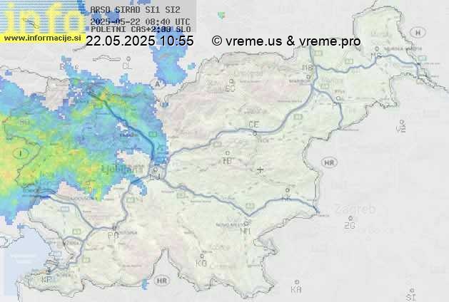 Radarska karta padavin