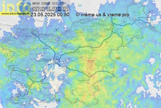 Radarska karta padavin