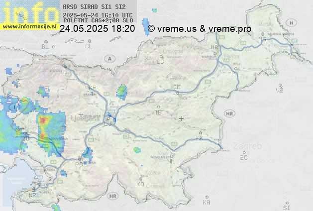 Radarska karta padavin