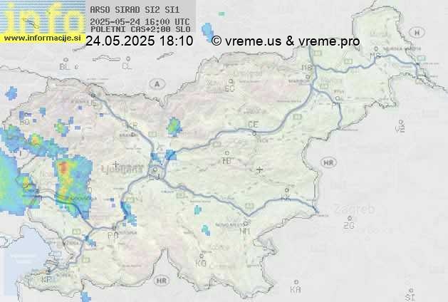 Radarska karta padavin
