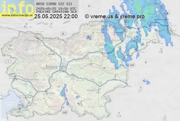 Radarska karta padavin