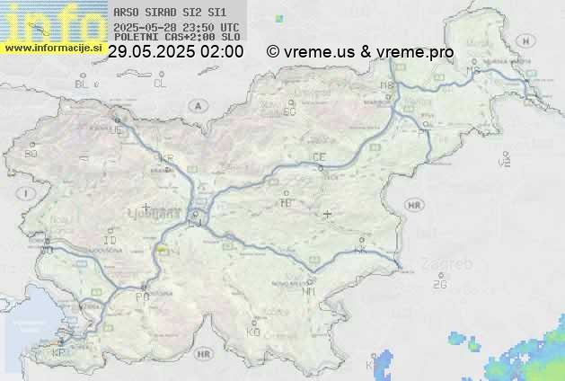 Radarska karta padavin