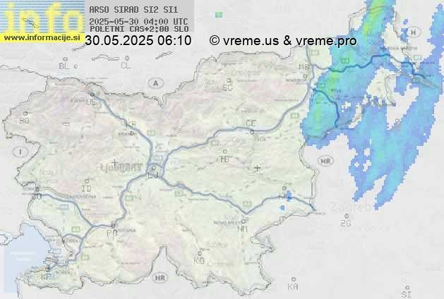 Radarska karta padavin
