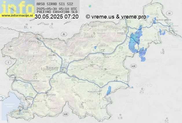 Radarska karta padavin