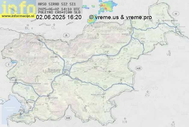 Radarska karta padavin