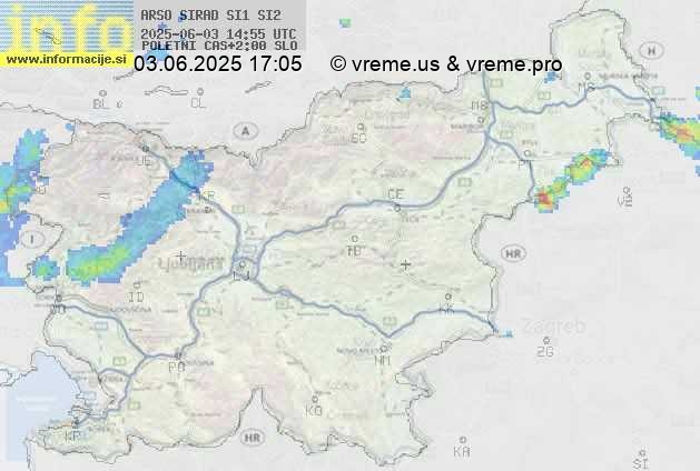 Radarska karta padavin