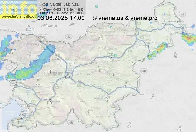 Radarska karta padavin
