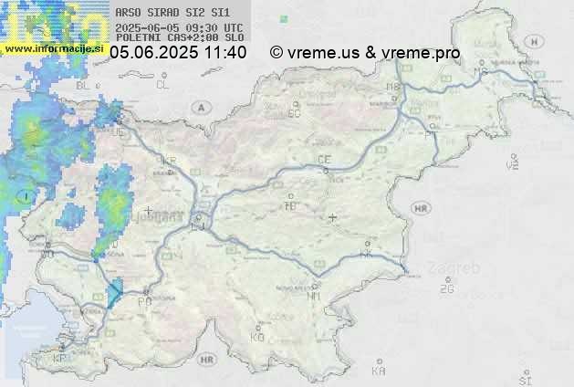 Radarska karta padavin