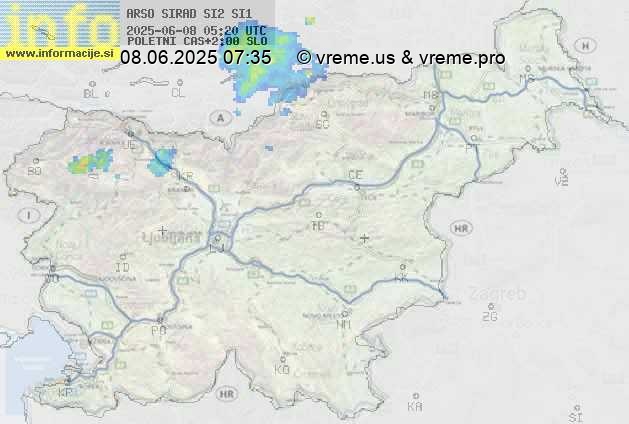 Radarska karta padavin