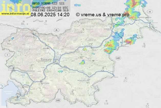 Radarska karta padavin