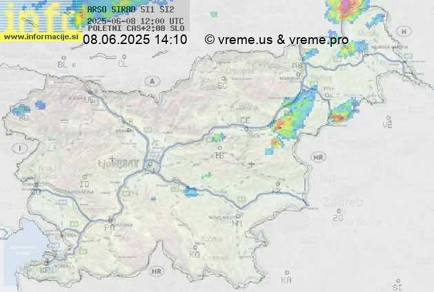 Radarska karta padavin