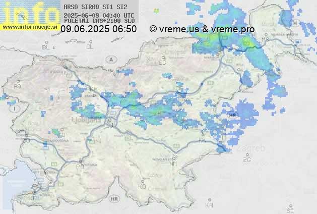 Radarska karta padavin