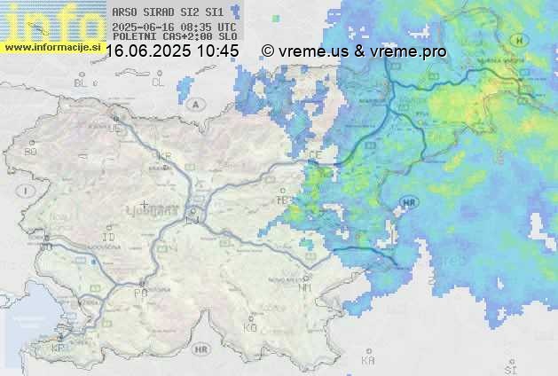 Radarska karta padavin