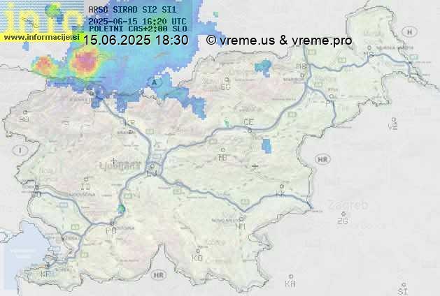 Radarska karta padavin