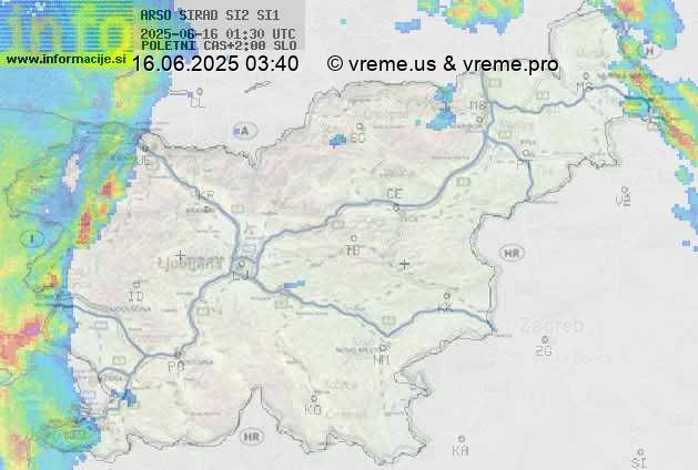 Radarska karta padavin