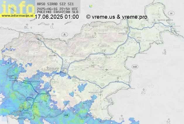 Radarska karta padavin