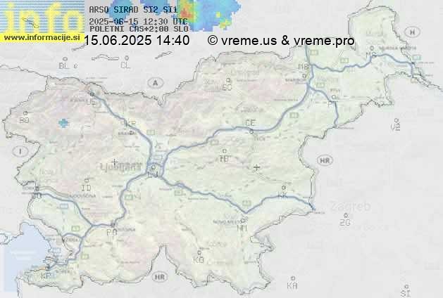 Radarska karta padavin