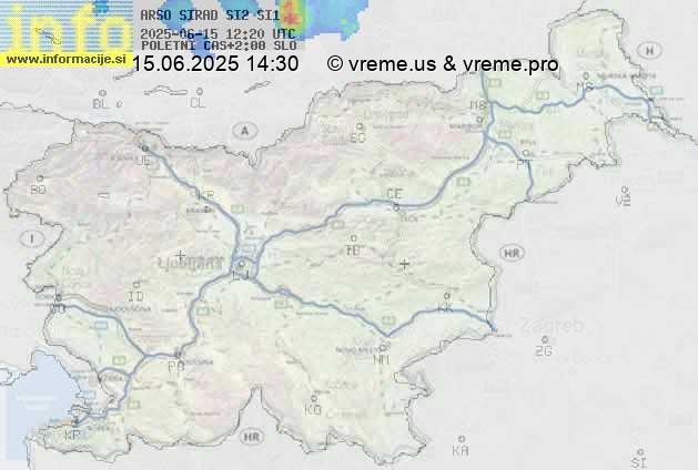 Radarska karta padavin