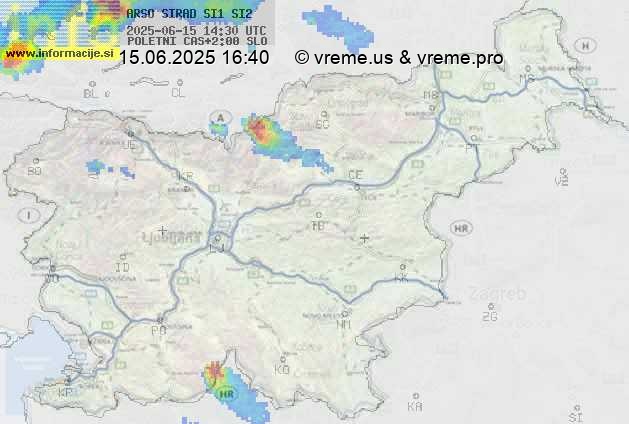 Radarska karta padavin