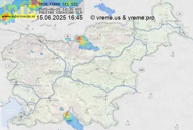 Radarska karta padavin