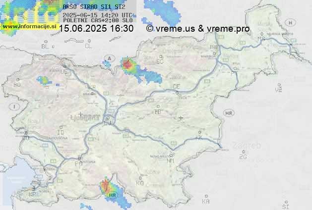 Radarska karta padavin