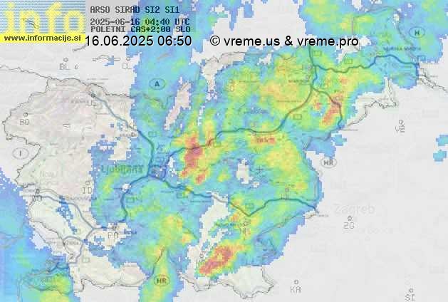 Radarska karta padavin