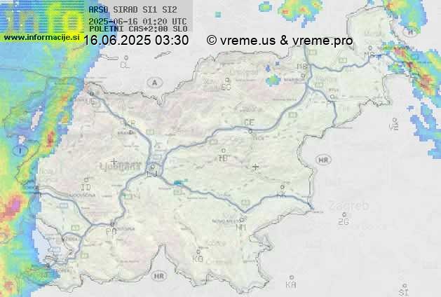 Radarska karta padavin