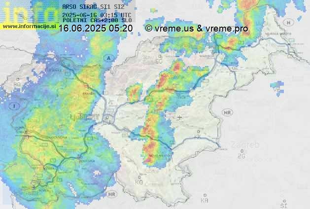 Radarska karta padavin