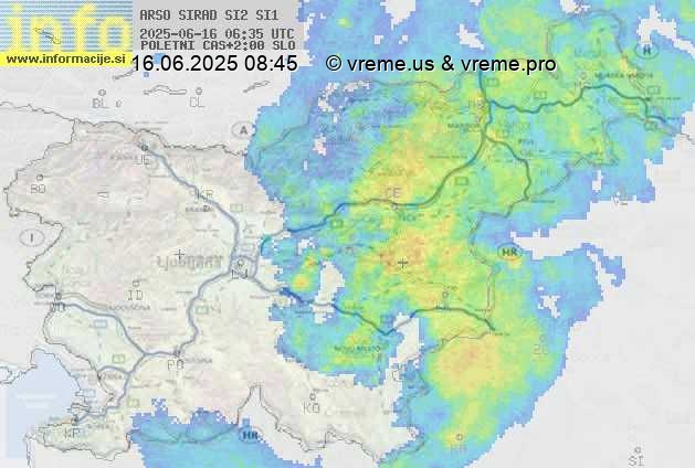 Radarska karta padavin