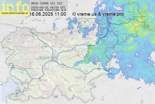 Radarska karta padavin