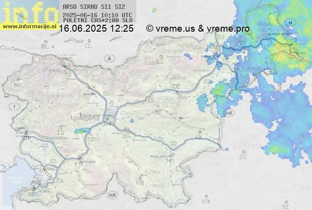 Radarska karta padavin