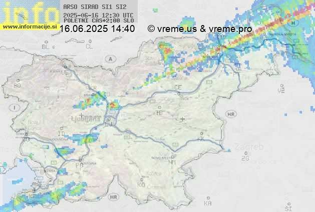 Radarska karta padavin