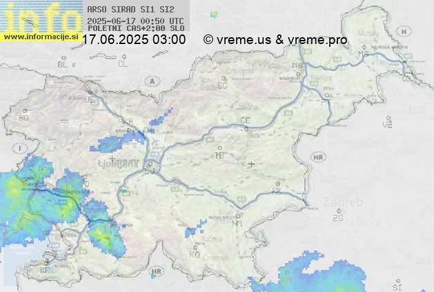 Radarska karta padavin
