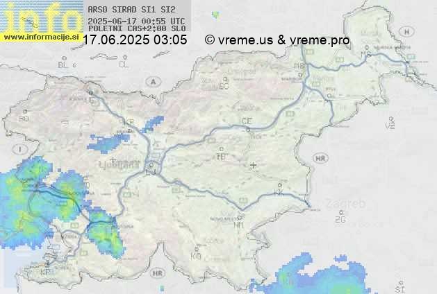 Radarska karta padavin