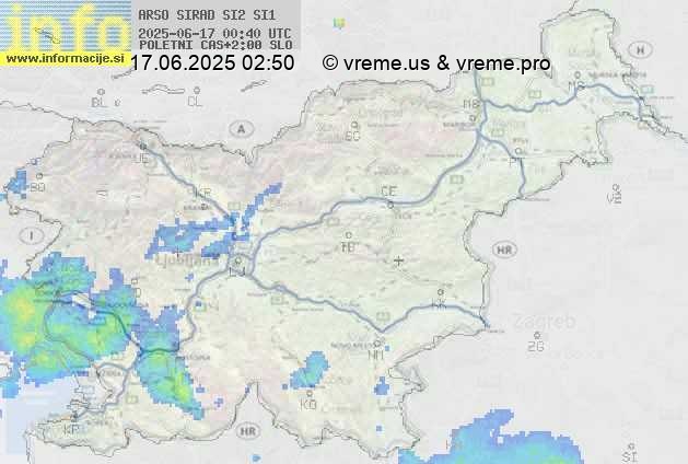 Radarska karta padavin
