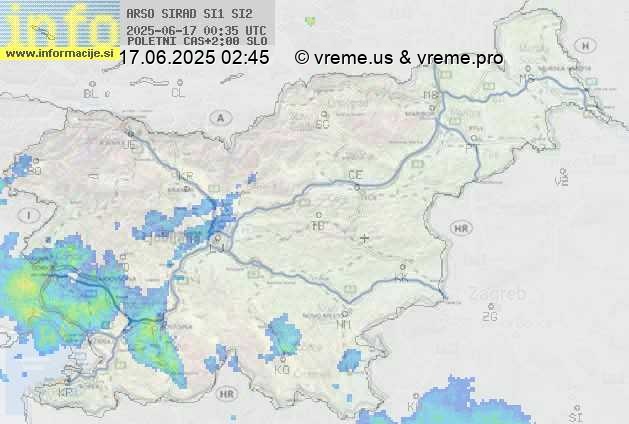 Radarska karta padavin
