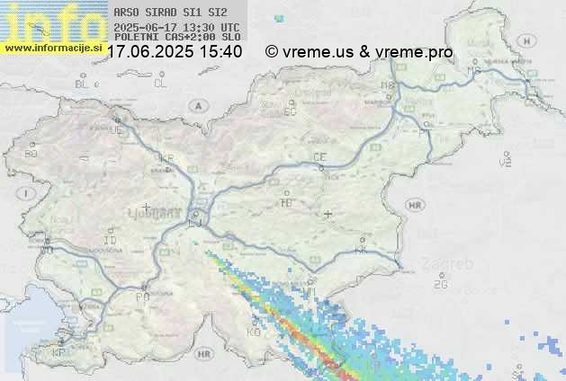 Radarska karta padavin