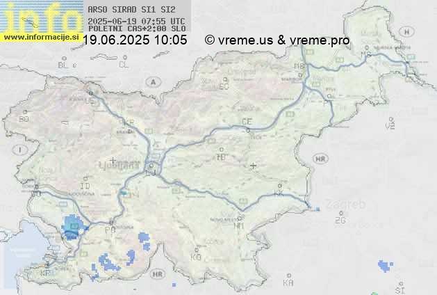 Radarska karta padavin