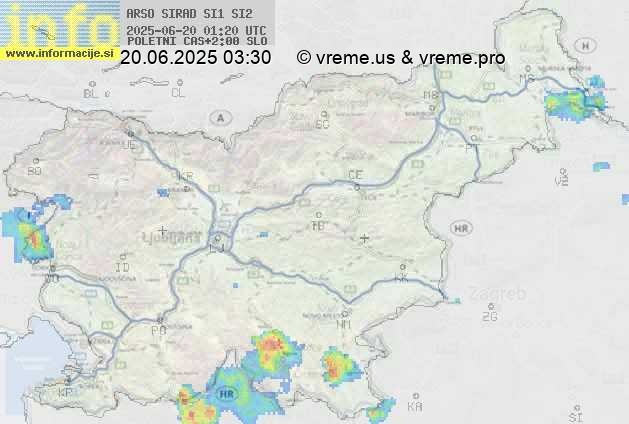Radarska karta padavin