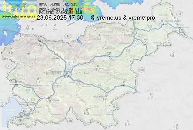 Radarska karta padavin