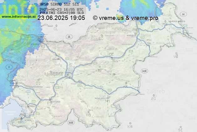 Radarska karta padavin