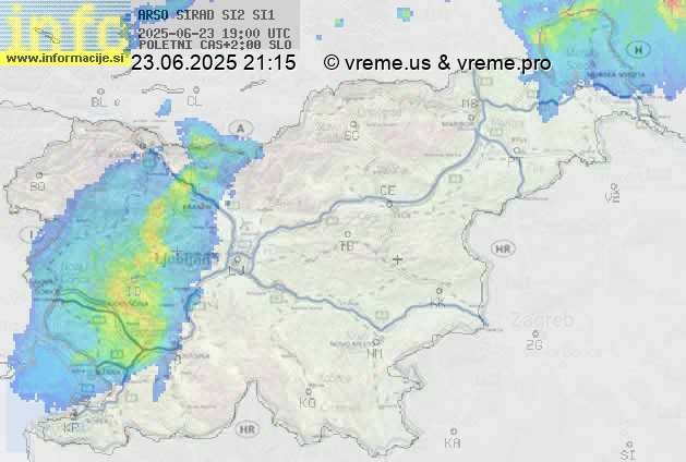 Radarska karta padavin