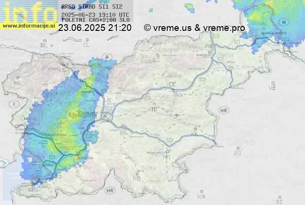 Radarska karta padavin
