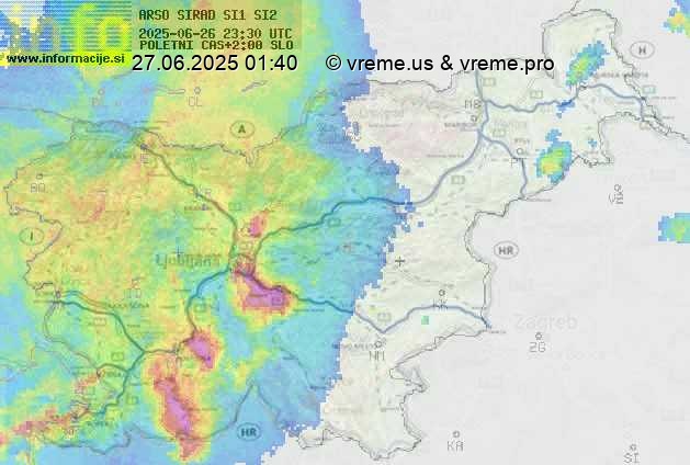 Radarska karta padavin