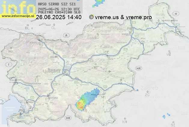 Radarska karta padavin