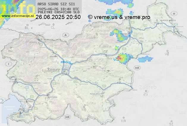 Radarska karta padavin