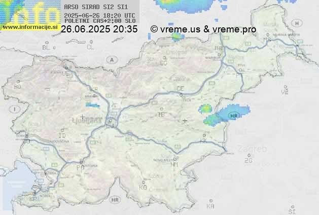 Radarska karta padavin