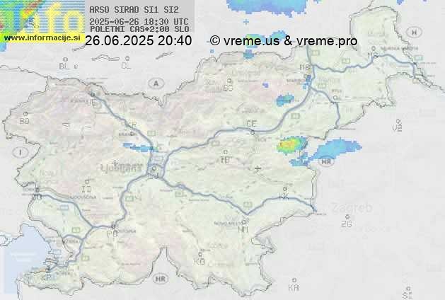 Radarska karta padavin