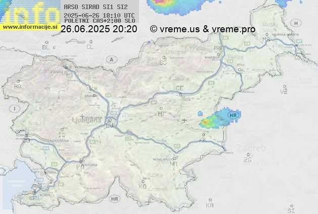 Radarska karta padavin